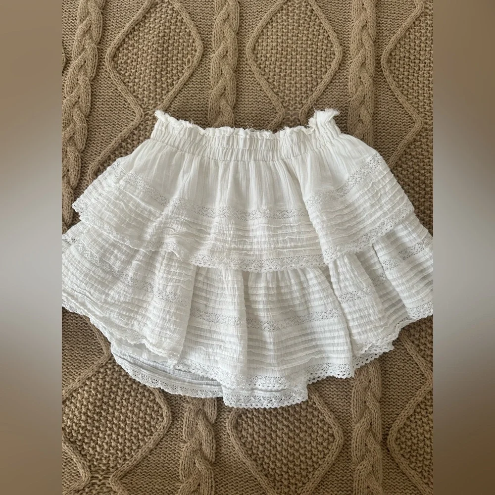 Aerie ruffle white skirt - Picture 1 of 5